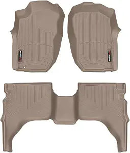 Floor Mats Liner Set Fits 2001-2004 Toyota Tacoma Double Cab All Weather TPE 3X