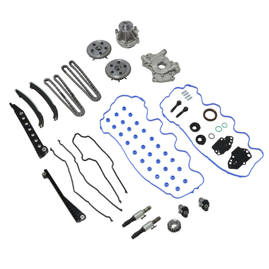 Timing Chain Kit Cam Phaser Gaskets Solenoid Water Oil Pump Fits Lincoln 5.4L