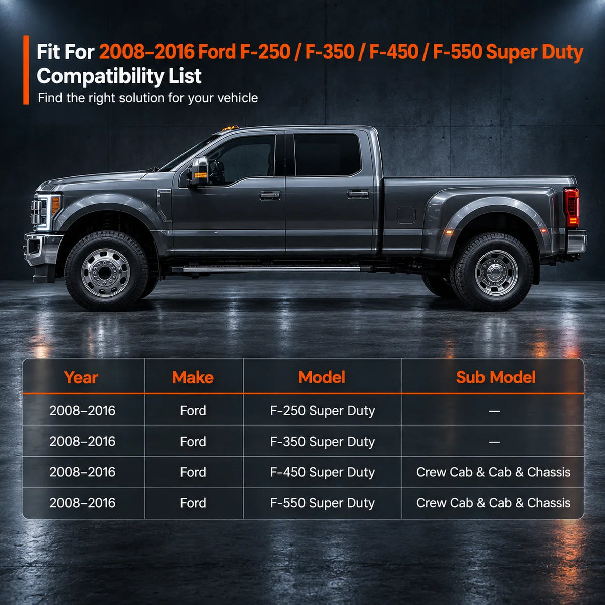 6PCS Body Mount Bushing For 2008-2016 Ford F250 F350 F450 F550 Super Duty