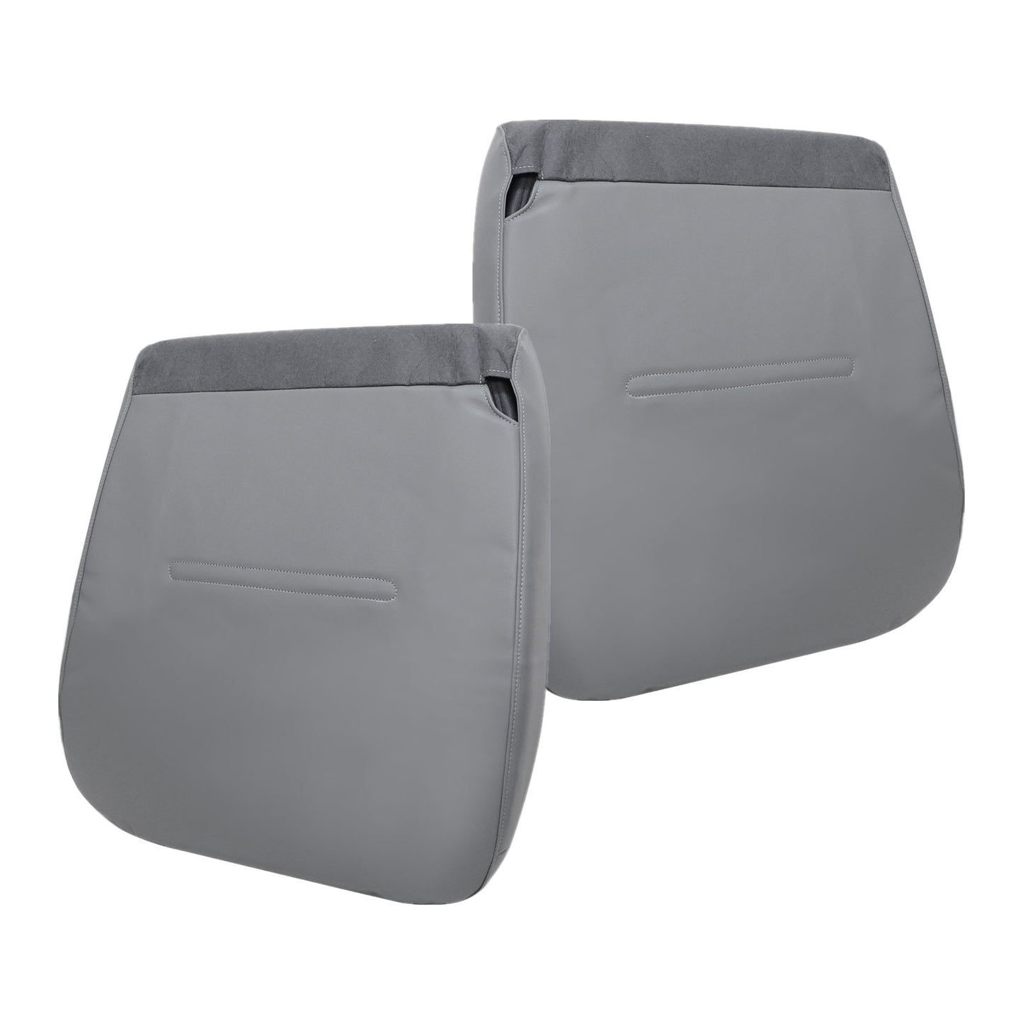 For 2001-2007 Ford F250 F350 F450 Driver-Passenger Bottom-Top Seat Cover Gray