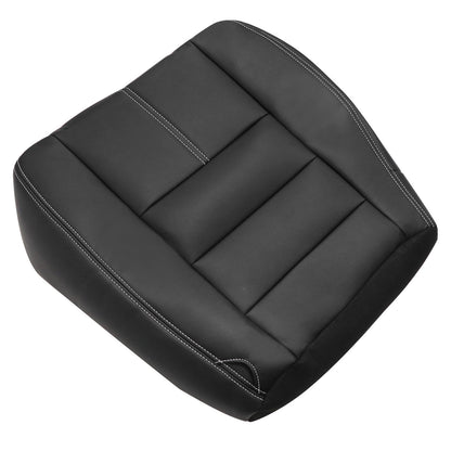 For 2008-2010 Ford F250 F350 Super Duty Lariat XL Driver & Passenger Bottom & Top Leather Seat Cover Black
