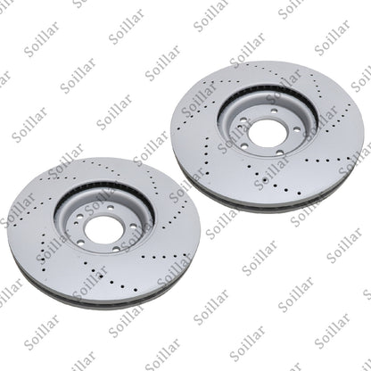2X For Mercedes G63 AMG 2019 - 2023 Front Brake Discs Rotors 4634210500