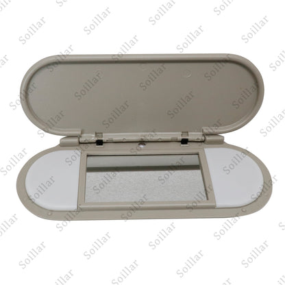 FOR BMW Mini Cooper F55 F56 F60 2015-2022 Gray Sun Visor Vanity Mirror Cover USA
