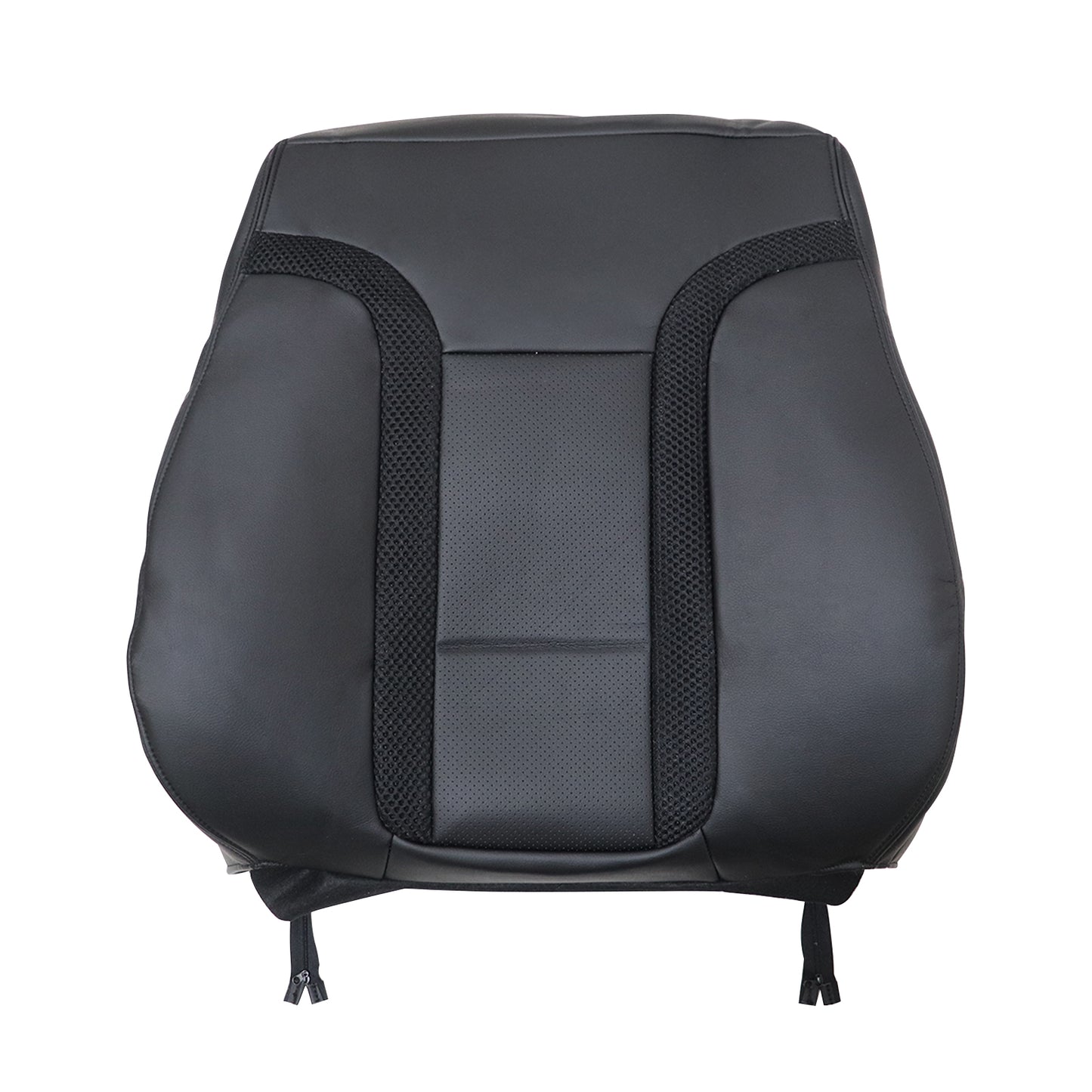 For 2010-2014 Ford F-150 Raptor SVT Front Driver & Passenger Bottom & Top Leather Seat Cover Black