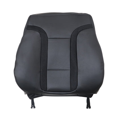 For 2010-2014 Ford F-150 Raptor SVT Front Driver & Passenger Bottom & Top Leather Seat Cover Black