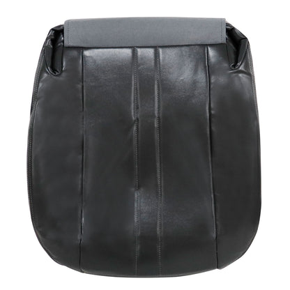 For 2003-2014 Chevy Express & GMC Savana 1500 Front Driver & Passenger Bottom & Top Leather Seat Cover Dark Gray