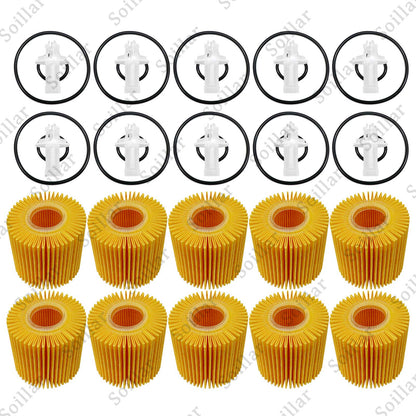 10x Engine Oil Filter Kit for Toyota Camry Sienna Highlander RAV4 2.5L 2.7L 3.5L
