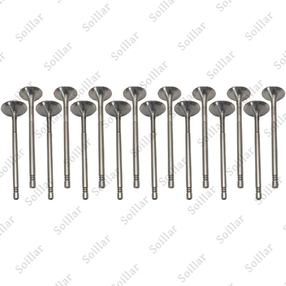 8x Intake Valves + 8x Exhaust Valves For Mercedes M271 W204 W212 C200 C250 E200