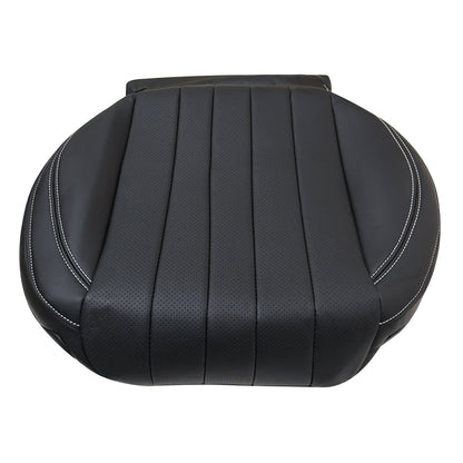 For 2017-2020 Mercedes Benz E300 E350 E400 E450 Driver & Passenger Bottom Leather Seat Cover Black
