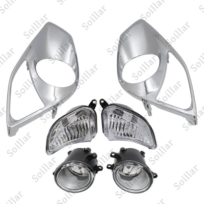 For 2013-2015 Toyota Avalon Bumper Fog Lamp Set W/ Turn Signal Lights + Bezels