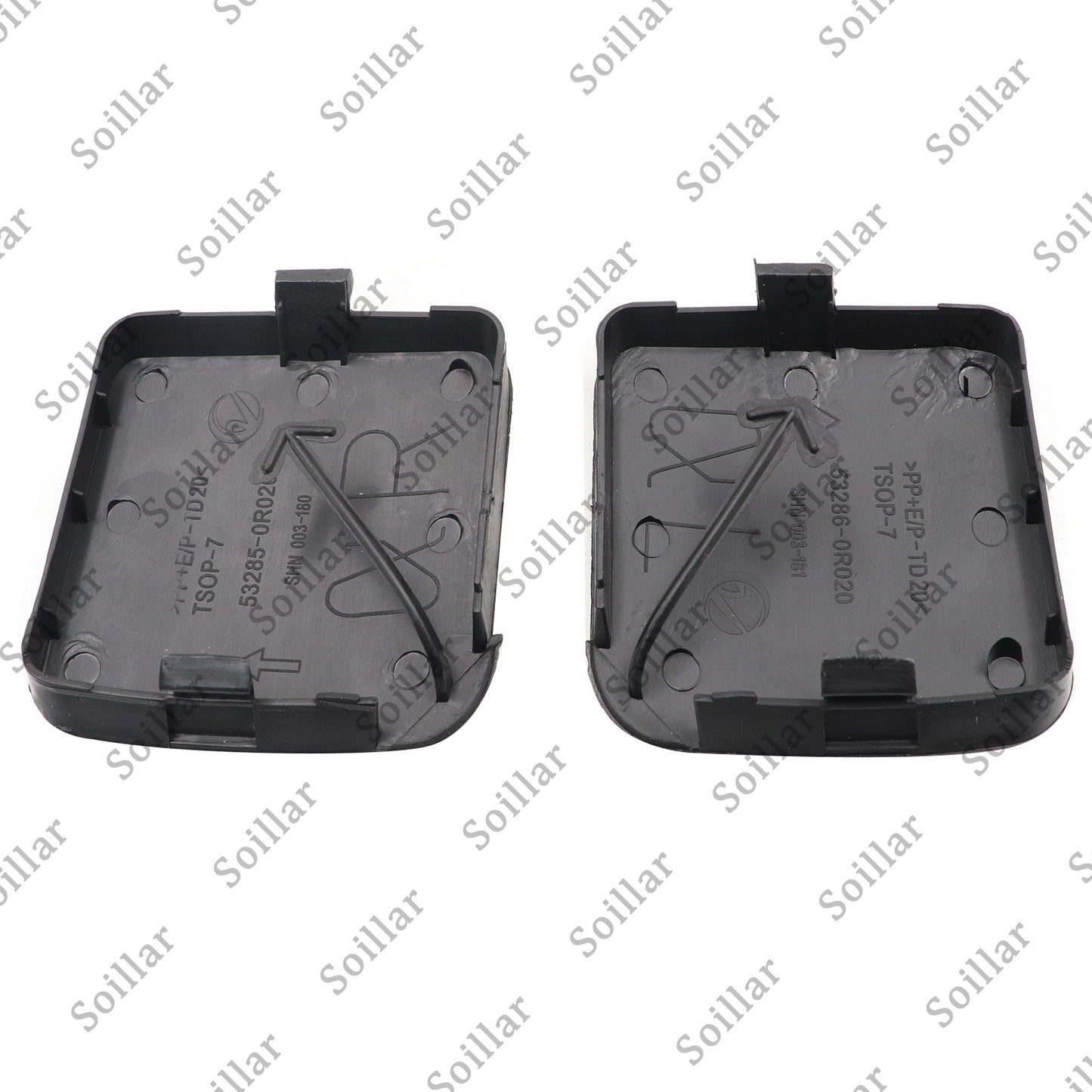 2pcs Tow Hook Covers Front Bumper Right Left Cap For Toyota RAV4 2009-2010 New