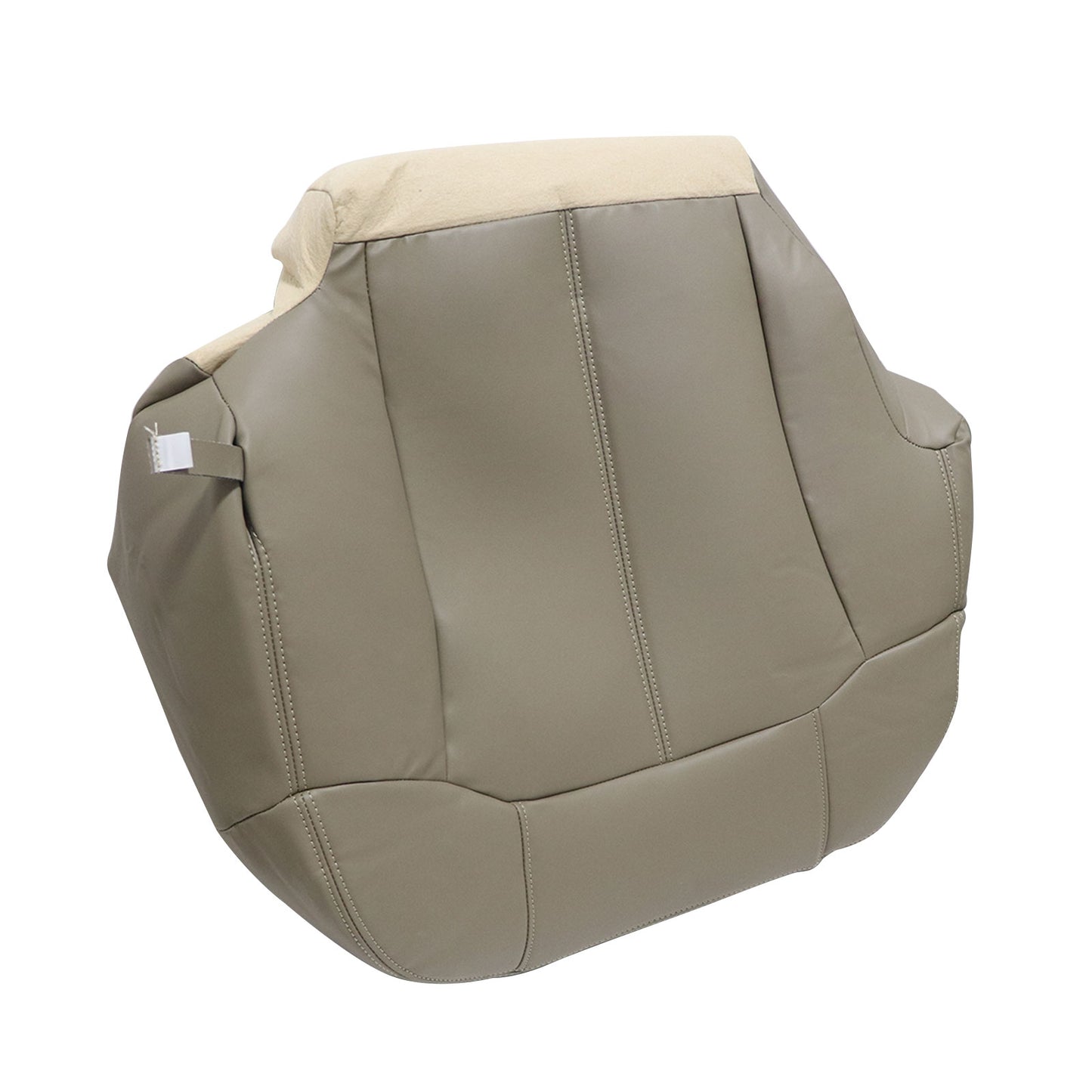 For 1999-2002 Chevrolet Silverado GMC Sierra Front Driver & Passenger Bottom Leather Seat Cover Med Tan
