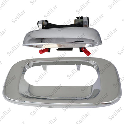 Chrome Tailgate Handle & Bezel Lock Set For 1999-2007 Chevy Silverado GMC Sierra
