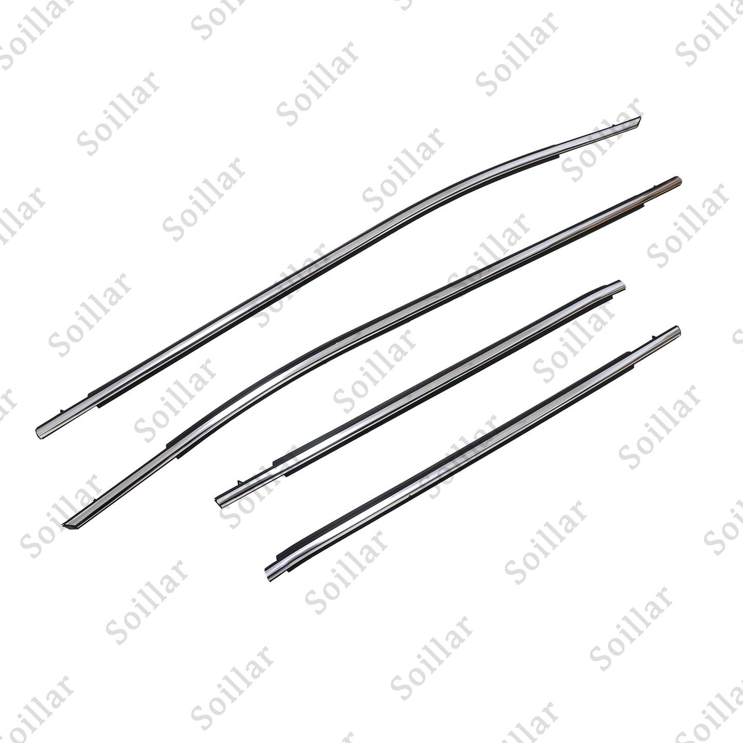 4Pcs Door Belt Molding Chrome Trim Left & Right Side For 2018-2022 Toyota Camry