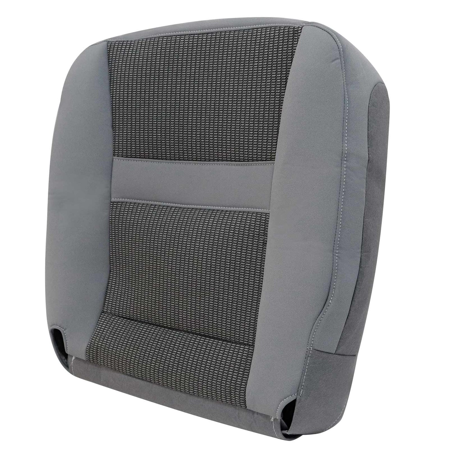 For 2006-2010 Dodge Ram 1500 2500 Front Driver & Passenger Bottom & Top Cloth Seat Cover Light Gray