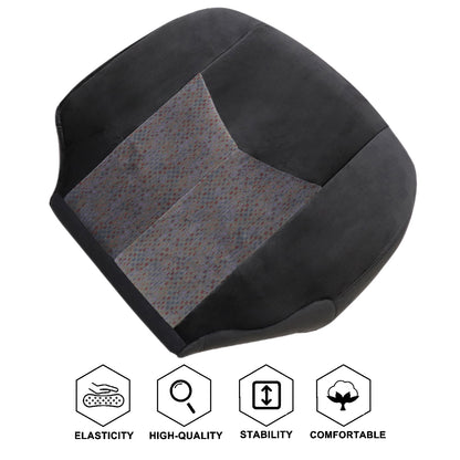 For 2003-2006 Chevy Silverado GMC Sierra 1500 2500 3500 Front Driver & Passenger Bottom & Top Cloth Seat Cover Dark Gray