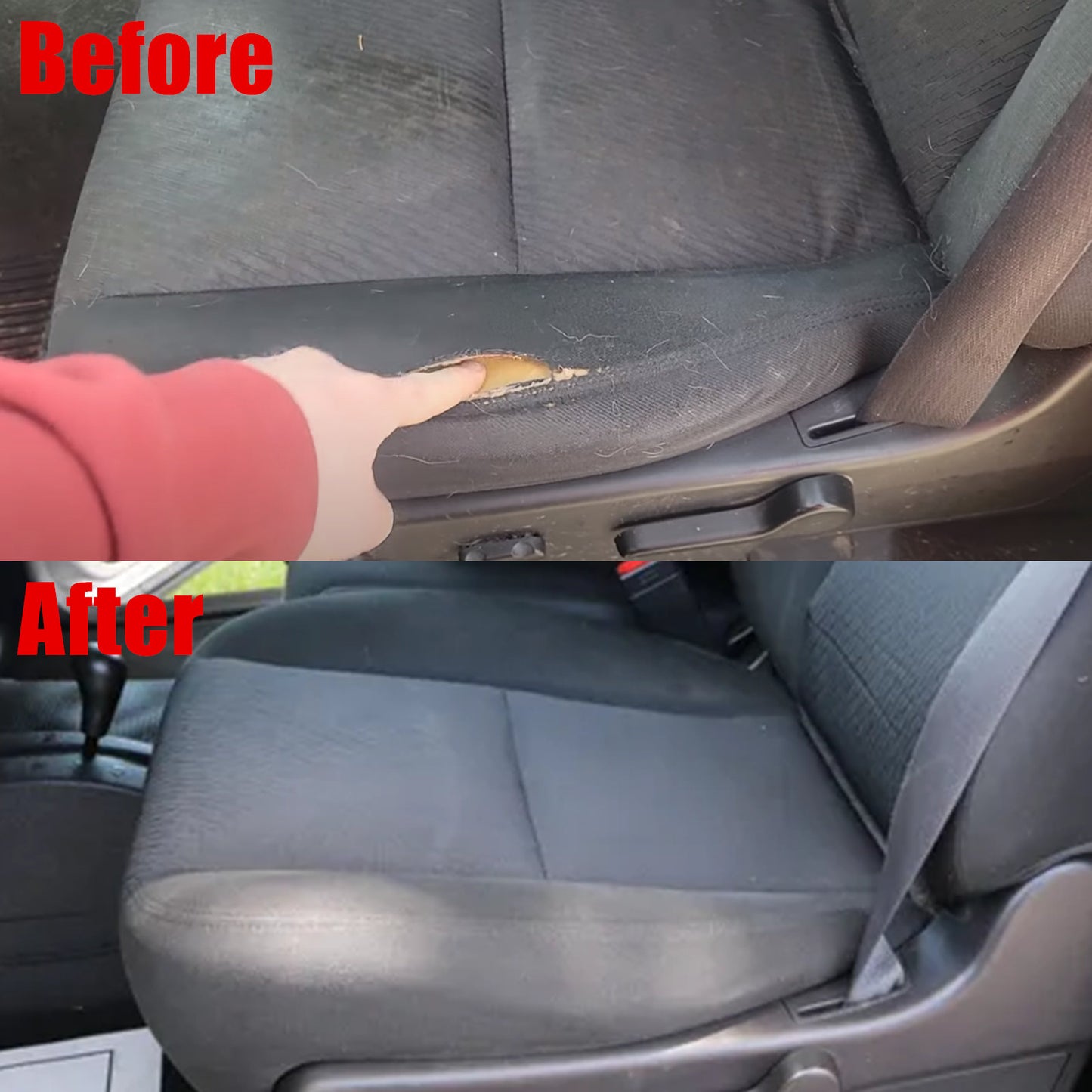 For 2007-2014 Chevy Silverado GMC Sierra Front Driver & Passenger Bottom & Top Cloth Seat Cover Black