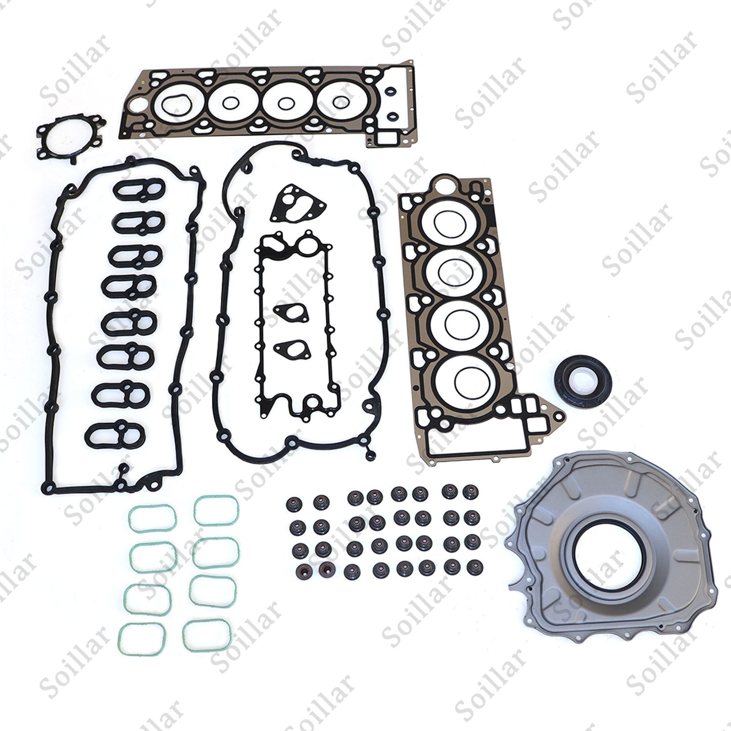 5.0L Engine Rebuild Gasket+Piston(w/rings)+Valve Kit For Jaguar Land Rover AJ133