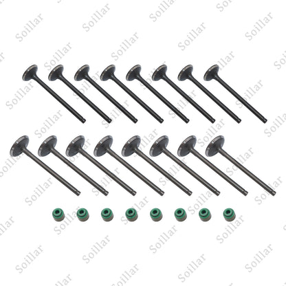 Fits Kia Accent Veloster Rio Soul 1.6L Intake & Exhaust Valves + Steam Seals