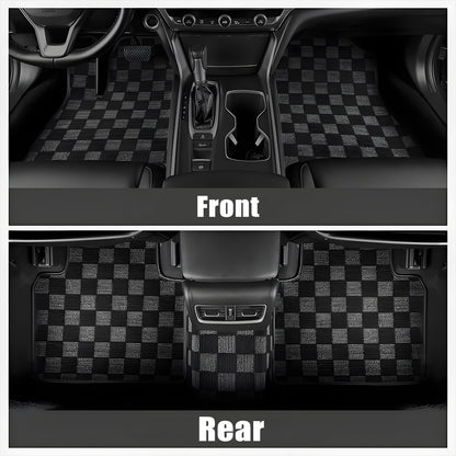 For 2019 2020 2021 2022 2023 2024 BMW 3-Series G20 & M3 G80 2-Row Checkered Flag Carpet Floor Mats