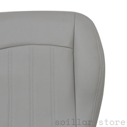 4PCS For 2005 2006 2007 2008 2009 2010 Chrysler 300C Front Both Side Driver & Passenger Bottom & Top Leather Seat Cover Gray