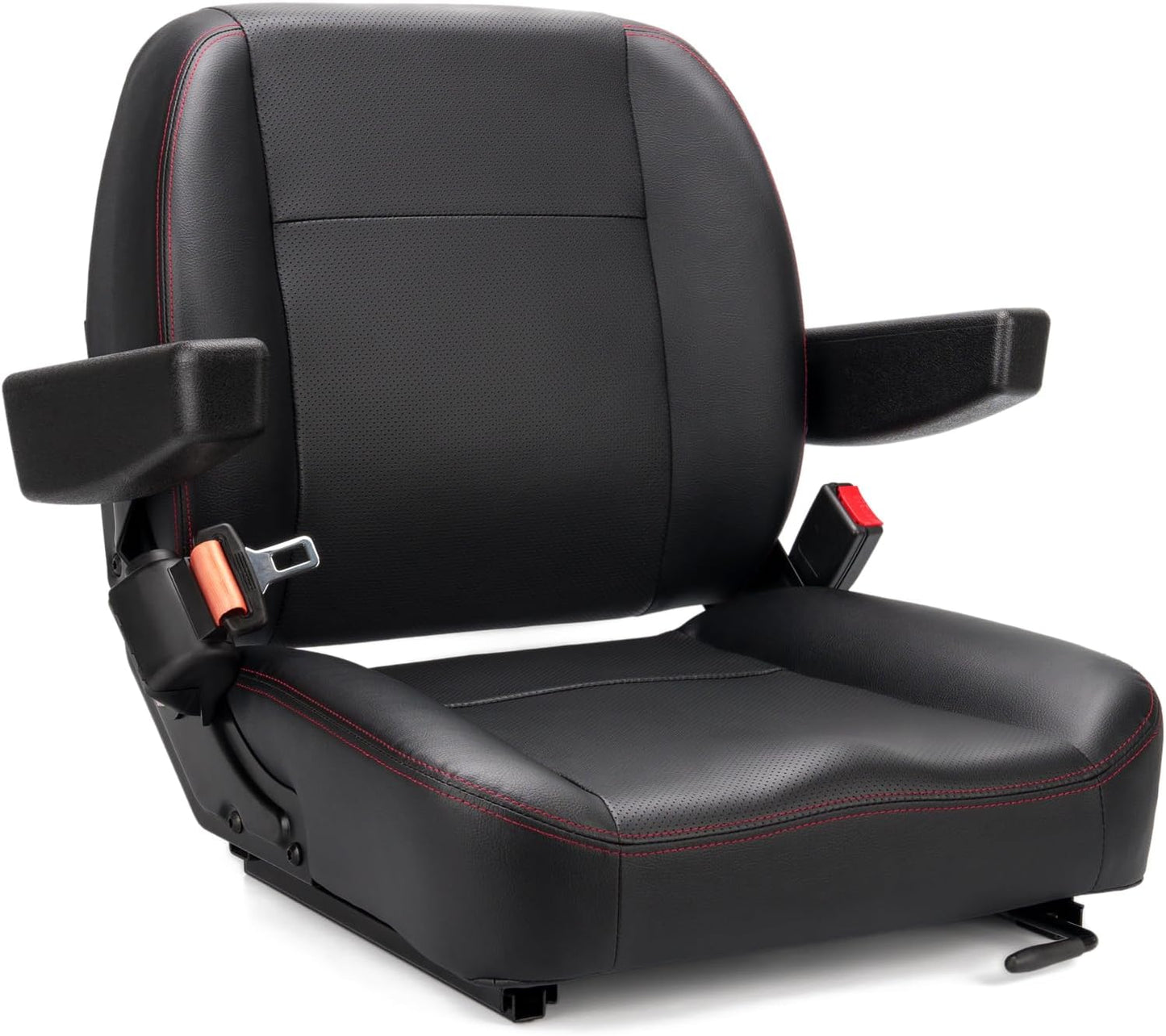 Universal Forklift Tractor Mower Excavator Dozer Seat With Armrest & Safe Belt