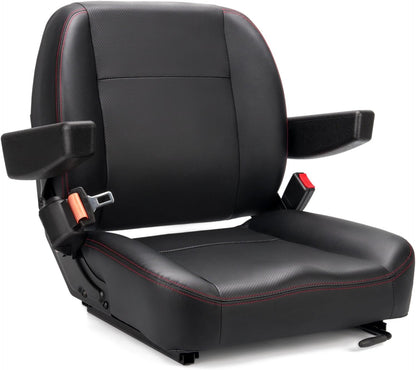 Universal Forklift Tractor Mower Excavator Dozer Seat With Armrest & Safe Belt