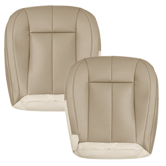 For 1999-2004 Jeep Grand Cherokee Front Driver & Passenger Bottom Leather Seat Cover Tan