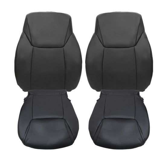 For 2008-2015 Lexus LX570 Driver & Passenger Side Bottom & Top Perforated Leather Seat Cover Black