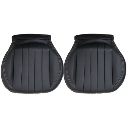For 2017-2020 Mercedes Benz E300 E350 E400 E450 Driver & Passenger Bottom Leather Seat Cover Black