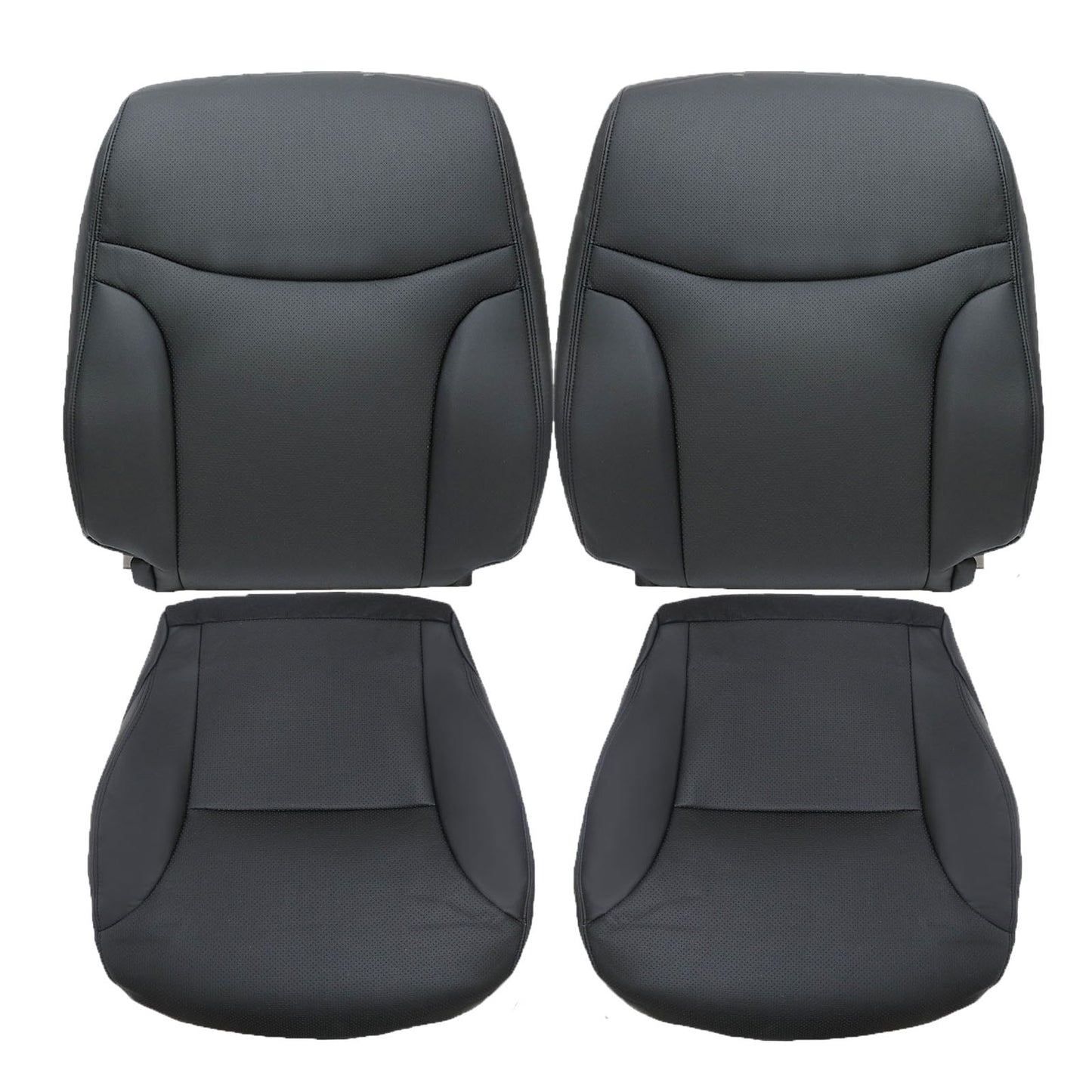 For 2002-2006 Lexus ES300 ES330 Front Driver & Passenger Bottom & Top Leather Seat Cover Black