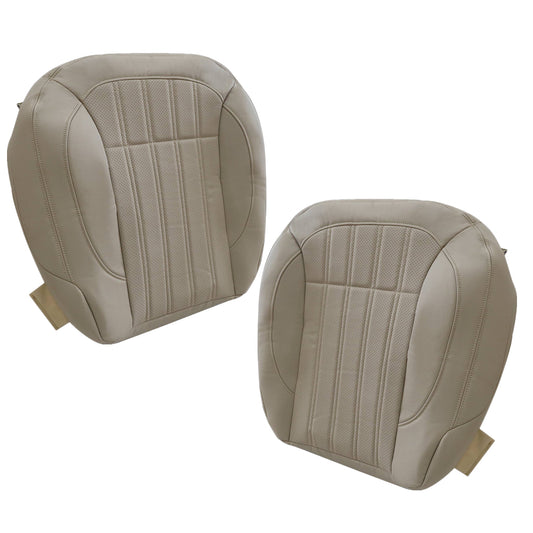 For 2013-2016 Mercedes Benz GL350 GL450 Front Driver & Passenger Bottom Leather Seat Cover Tan
