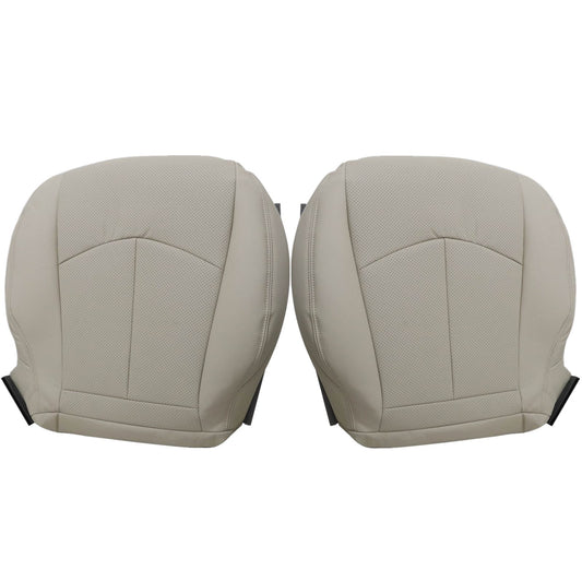 For 2003-2009 Mercedes Benz E63 E280 E300 E320 E350 E500 E550 Driver & Passenger Bottom PERFORATED Leather Seat Cover Light Tan