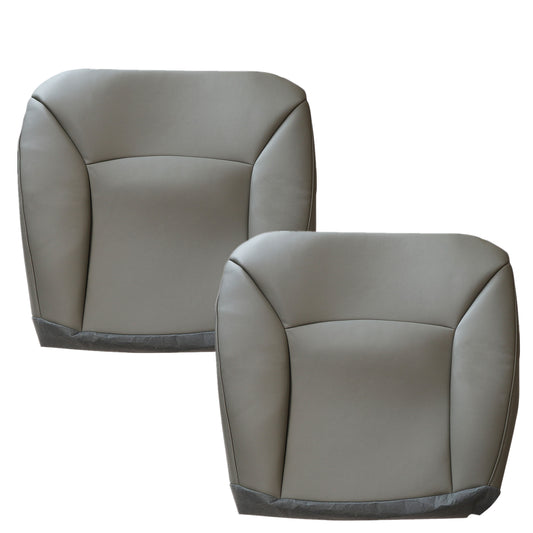 Replacement Driver & Passenger Bottom Leather Seat Cover For Ford E150 E250 E350 Van 2002-2008 Gray