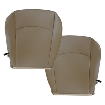 For 2009-2012 Dodge Ram 1500 2500 Front Driver & Passenger Bottom Perforated Leather Seat Cover Tan