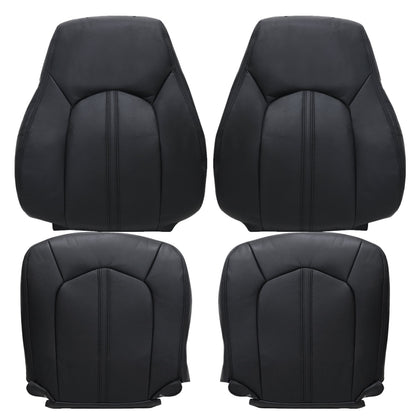 For 2008-2013 Cadillac CTS Front Driver & Passenger Bottom & Top Leather Seat Cover Black