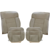 Front Driver & Passenger Bottom & Top Leather Seat Cover Tan 2004-2008 For Ford F-150 Lariat XL XLT STX FX4