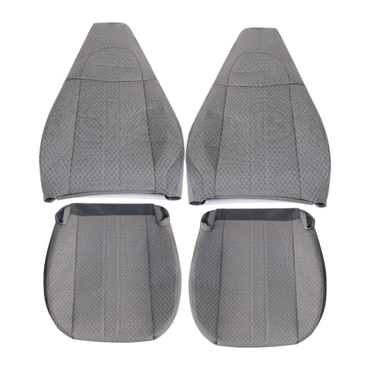 For 2003-2014 Chevy Express & GMC Savana 1500 Front Driver & Passenger Bottom & Top Cloth Seat Cover Gray