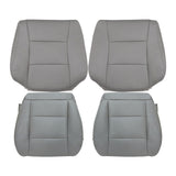 For 1998-2007 Toyota Land Cruiser Front Driver & Passenger Bottom & Top Leather Seat Cover Gray