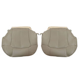 For 1999-2002 Chevrolet Silverado GMC Sierra Front Driver & Passenger Bottom Leather Seat Cover Med Tan
