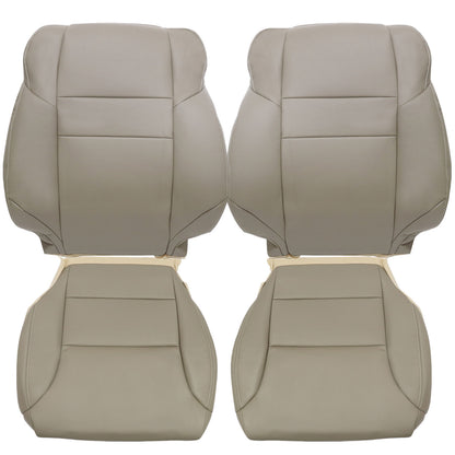 For 2012-2016 Honda CR-V Front Driver & Passenger Bottom & Top Leather Seat Cover Tan