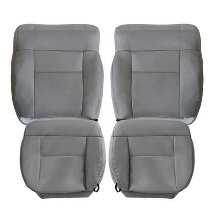 Front Driver & Passenger Bottom & Top Cloth Seat Cover Flint Gray 2004-2008 For Ford F-150 Lariat XL XLT STX FX4