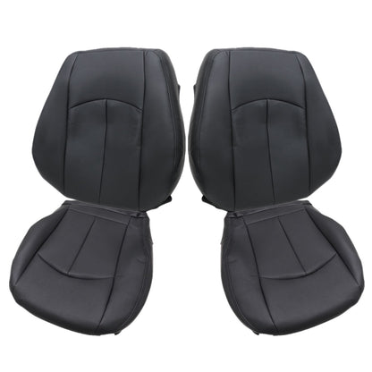 For 2003-2009 Mercedes Benz E63 E280 E300 E320 E350 E500 E550 Driver & Passenger Bottom & Top PERFORATED Leather Seat Cover Black