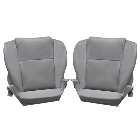 For 2007-2013 Toyota Tundra Work Truck Driver & Passenger Bottom Leather Seat Cover Gray