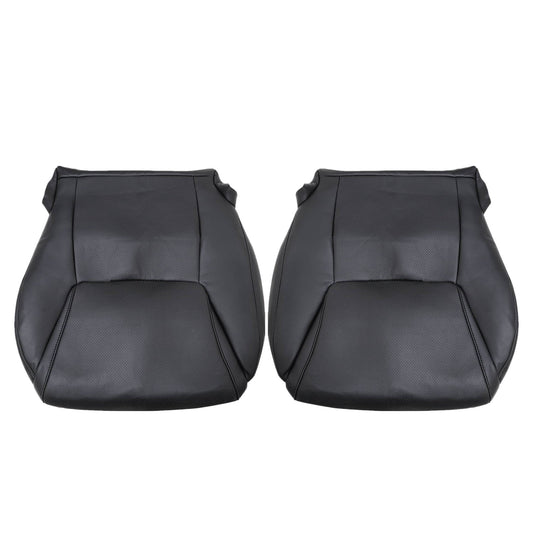 For 2008-2015 Lexus LX570 Driver & Passenger Side Bottom Perforated Leather Seat Cover Black