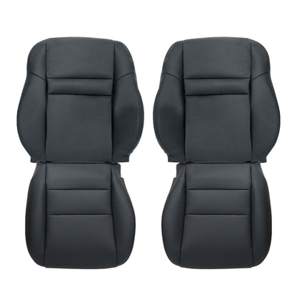 For 2003-2007 Honda Accord 4-Door Front Driver & Passenger Bottom & Top Leather Seat Cover Black