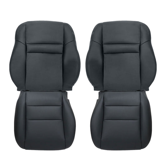 For 2003-2007 Honda Accord 4-Door Front Driver & Passenger Bottom & Top Leather Seat Cover Black