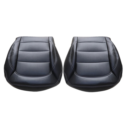 For 2012-2015 Mercedes Benz ML250 ML350 ML400 Driver & Passenger Bottom Leather Seat Cover Black
