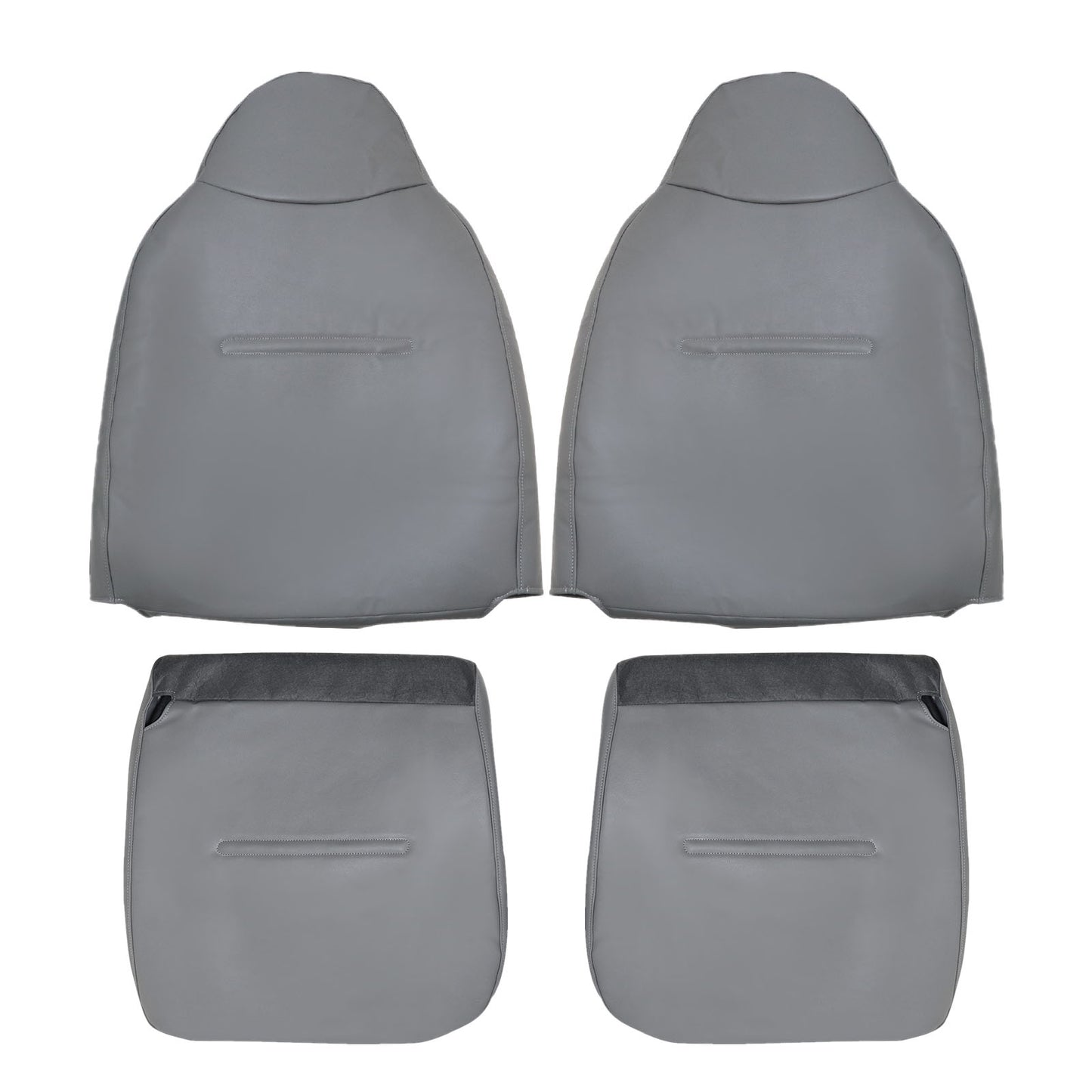 For 2001-2007 Ford F250 F350 F450 Driver-Passenger Bottom-Top Seat Cover Gray