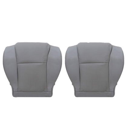 For 2007 to 2013 Toyota Sequoia Tundra Driver & Passenger Bottom Perforated Leather Seat Cover Gray